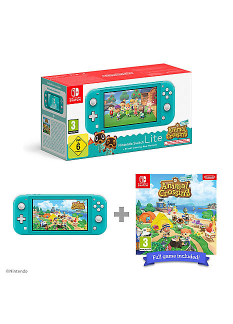 Nintendo Switch Lite Turquiose & Animal Crossing Horizons (3+
